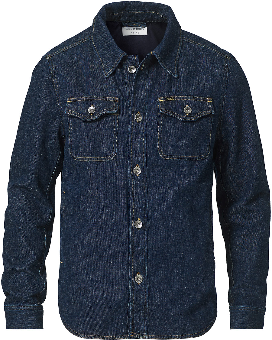 Homme | Manteaux Et Vestes | Tiger of Sweden | Get Organic Cotton Denim Jacket Midnight Blue