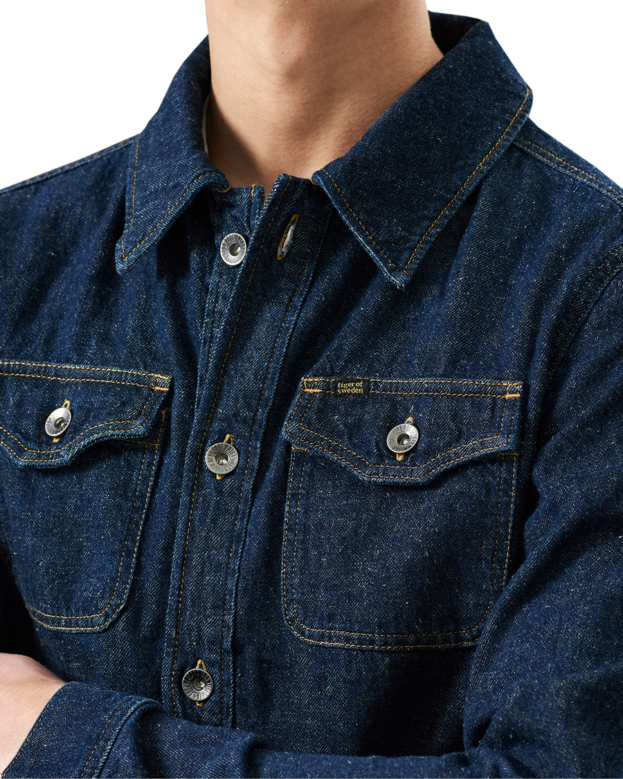 Homme | Manteaux Et Vestes | Tiger of Sweden | Get Organic Cotton Denim Jacket Midnight Blue