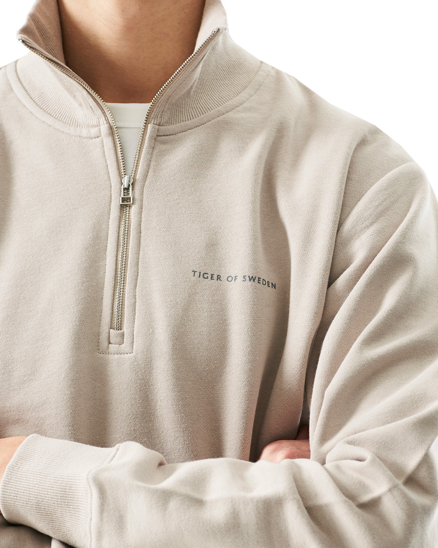 Homme | Pulls Et Tricots | Tiger of Sweden | Marlon Half Zip Sweater Dove Grey