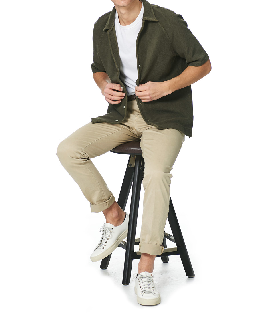 Homme | Polos | Massimo Alba | Japanese Terry Polo Military