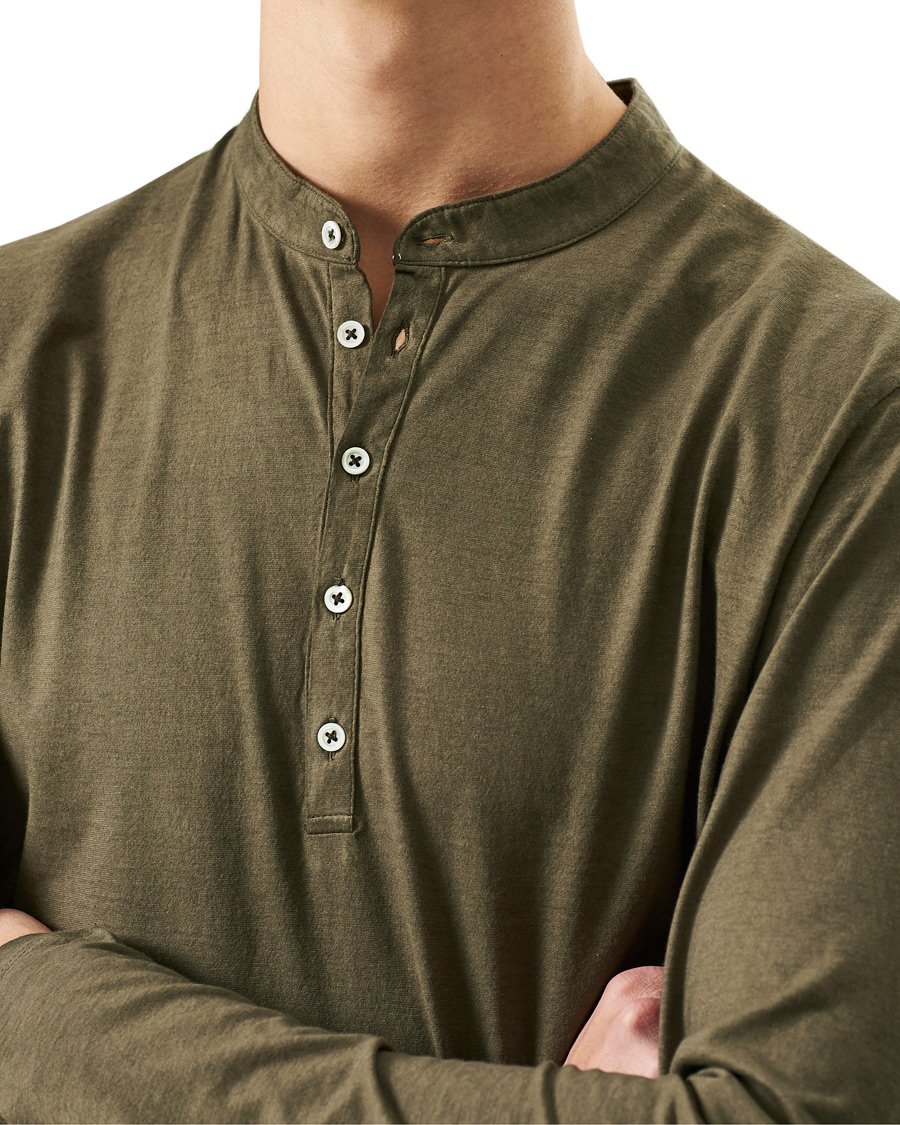 Homme | Pulls Et Tricots | Massimo Alba | Hawai Watercolor Henley Military