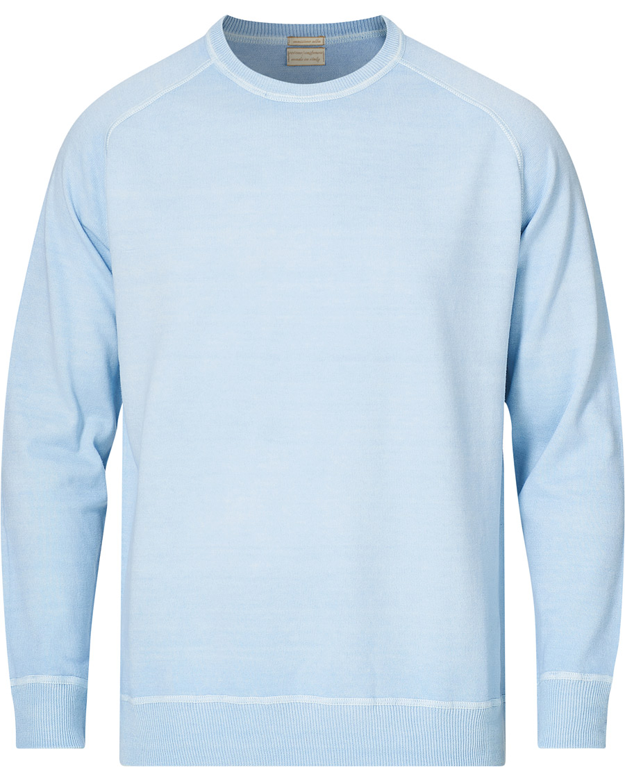 Homme | Pulls Et Tricots | Massimo Alba | Sport Cashmere/Cotton Crew Neck Ice Blue