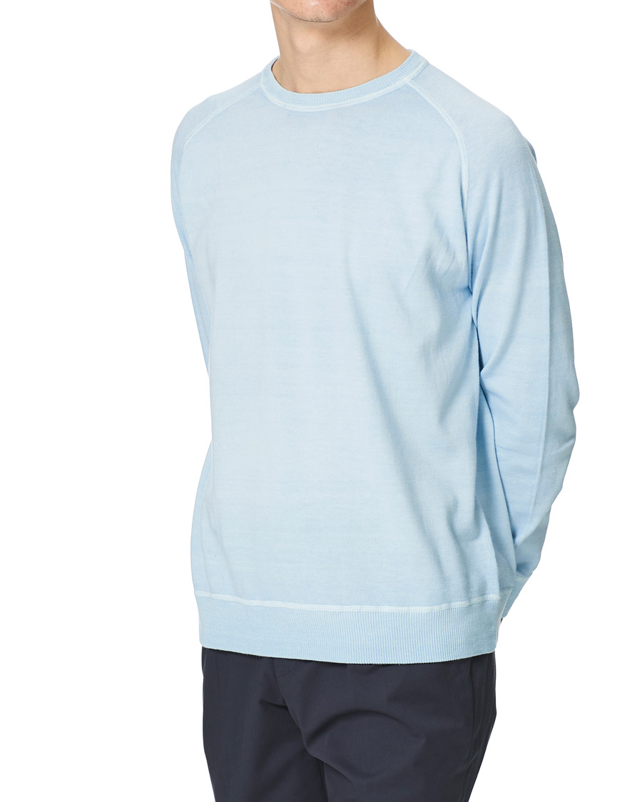 Homme | Pulls Et Tricots | Massimo Alba | Sport Cashmere/Cotton Crew Neck Ice Blue
