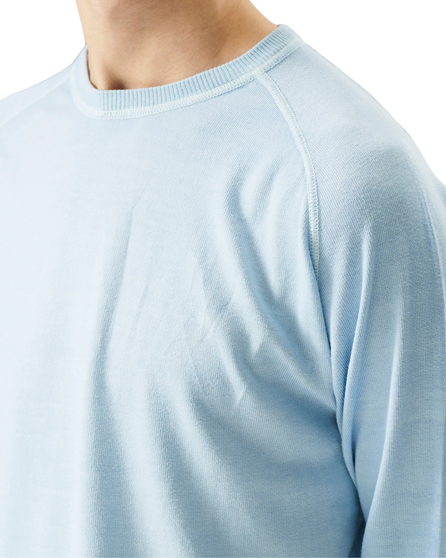 Homme | Pulls Et Tricots | Massimo Alba | Sport Cashmere/Cotton Crew Neck Ice Blue