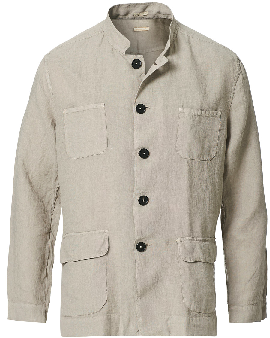 Homme | Chemises | Massimo Alba | Cina Linen Overshirt Walnut