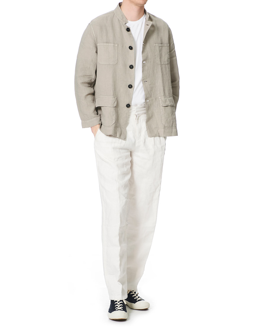 Homme | Chemises | Massimo Alba | Cina Linen Overshirt Walnut