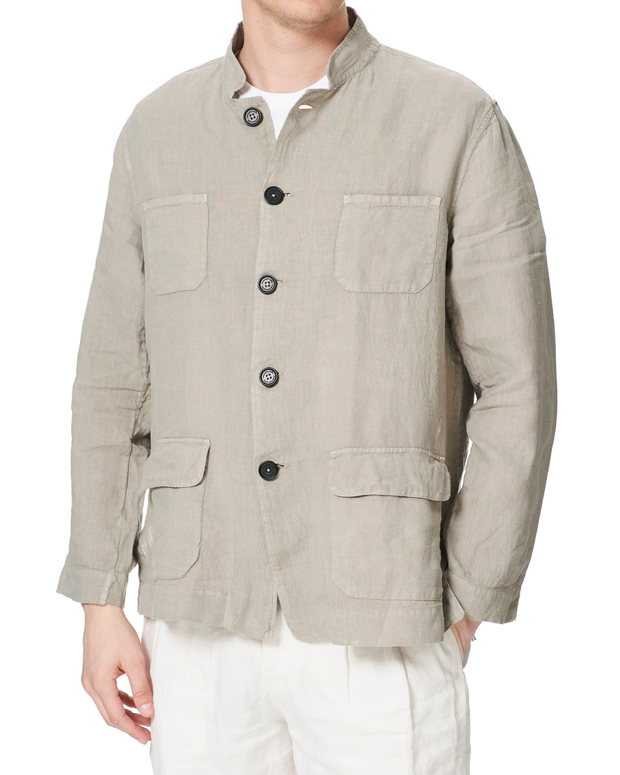 Homme | Chemises | Massimo Alba | Cina Linen Overshirt Walnut