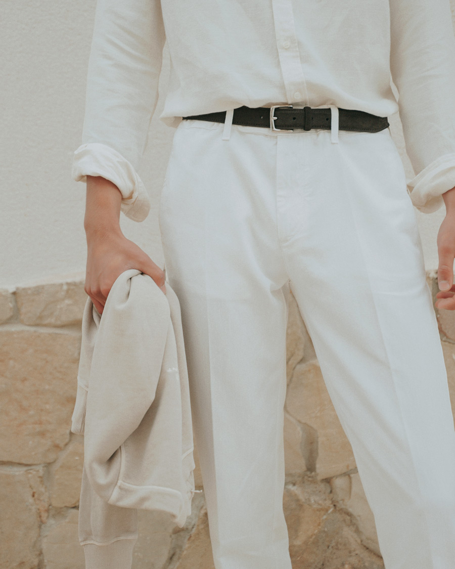 Homme | Pantalons | Massimo Alba | Winch Panama Cotton Trousers White