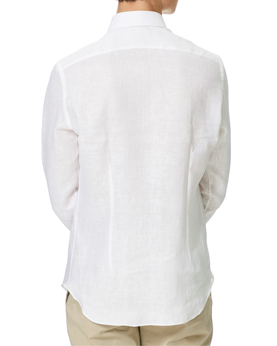 Homme | Chemises | Mazzarelli | Soft Linen Shirt White