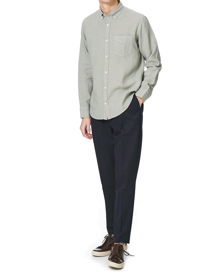 Homme | Chemises | NN07 | Levon Linen Shirt Light Grey