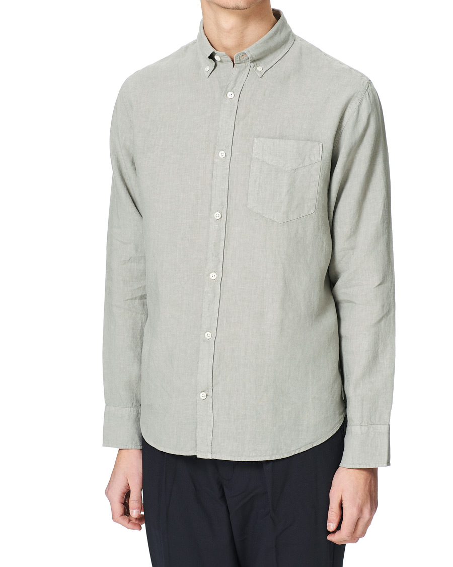 Homme | Chemises | NN07 | Levon Linen Shirt Light Grey