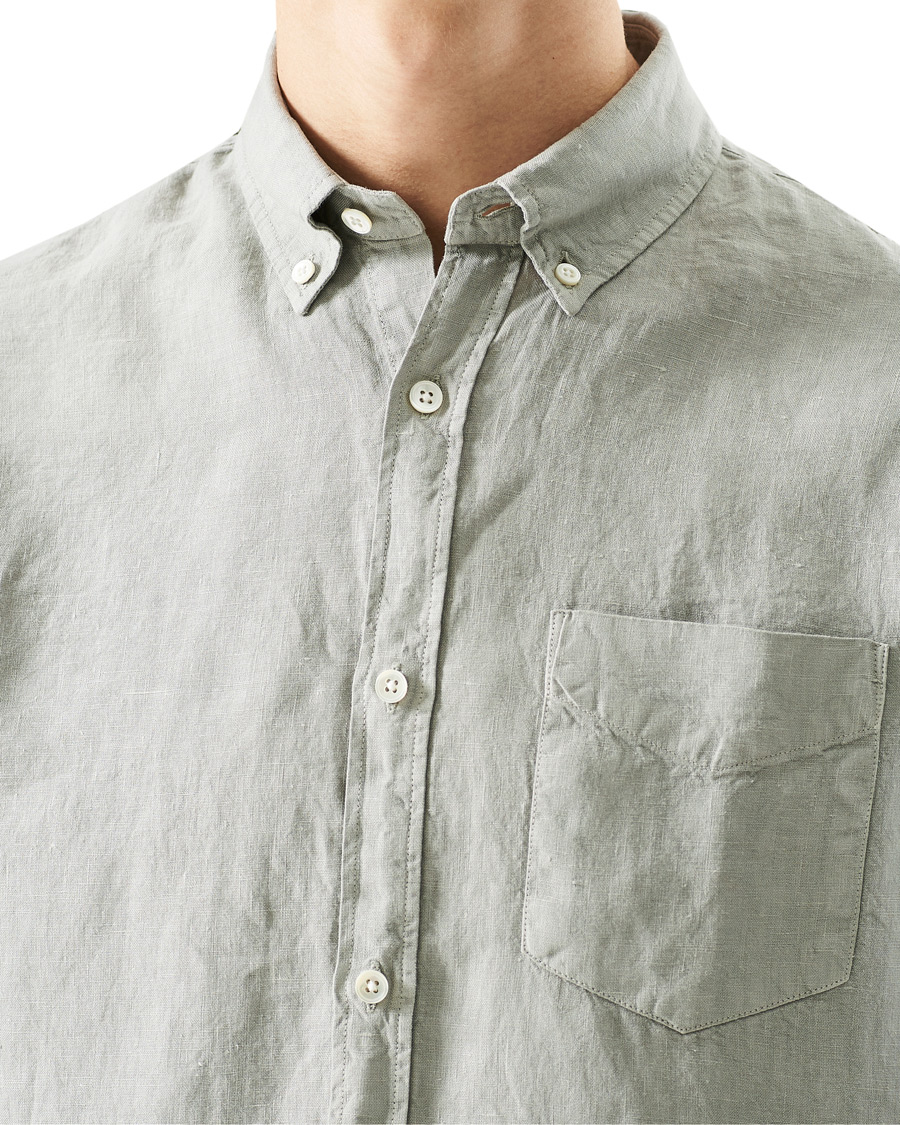 Homme | Chemises | NN07 | Levon Linen Shirt Light Grey