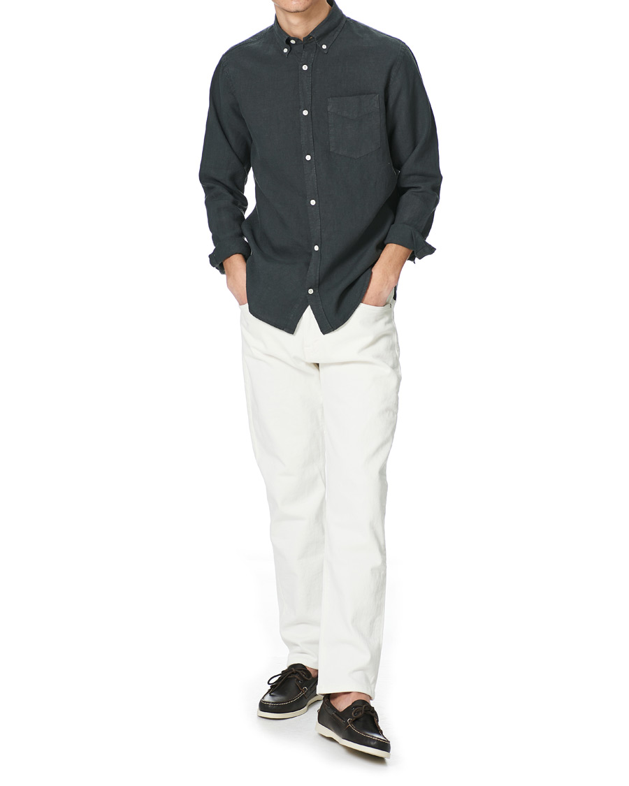 Homme | Chemises | NN07 | Levon Linen Shirt Concrete