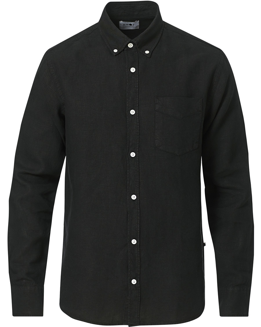 Homme | Chemises | NN07 | Levon Linen Shirt Black