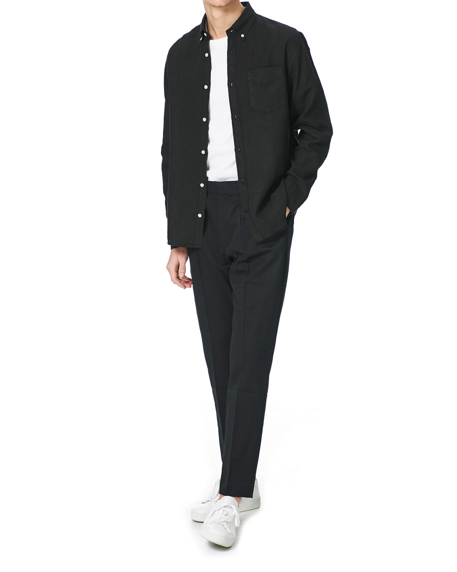 Homme | Chemises | NN07 | Levon Linen Shirt Black