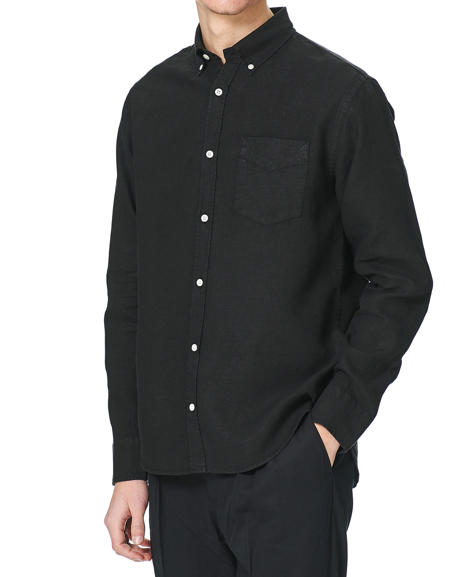 Homme | Chemises | NN07 | Levon Linen Shirt Black