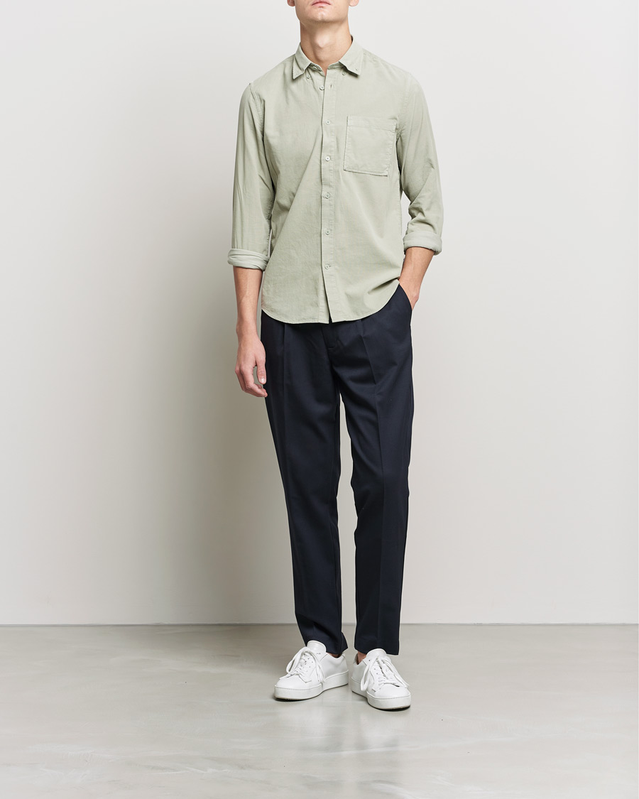 Homme | Chemises | NN07 | Arne Button Down Baby Cord Shirt Oil Green