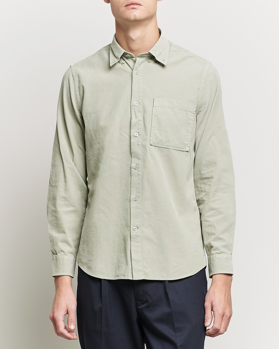 Homme | Chemises | NN07 | Arne Button Down Baby Cord Shirt Oil Green