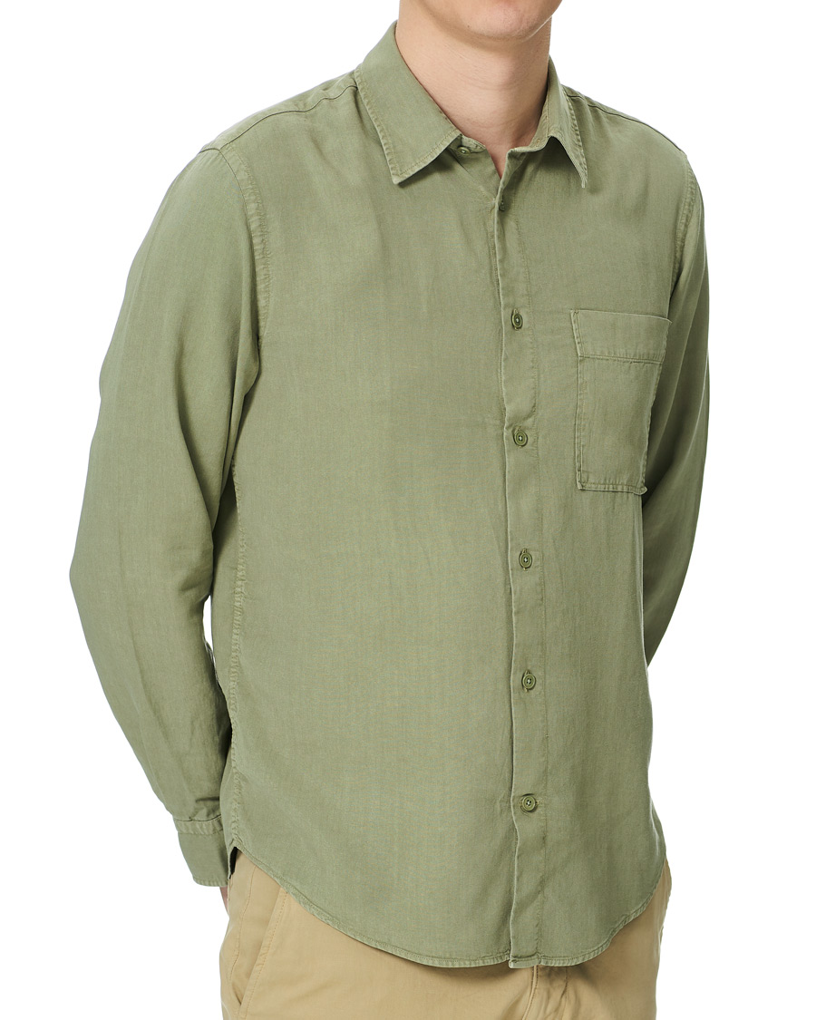 Homme | Chemises | NN07 | Arne Tencel/Linen Shirt Oil Green