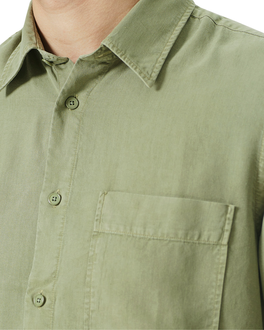 Homme | Chemises | NN07 | Arne Tencel/Linen Shirt Oil Green