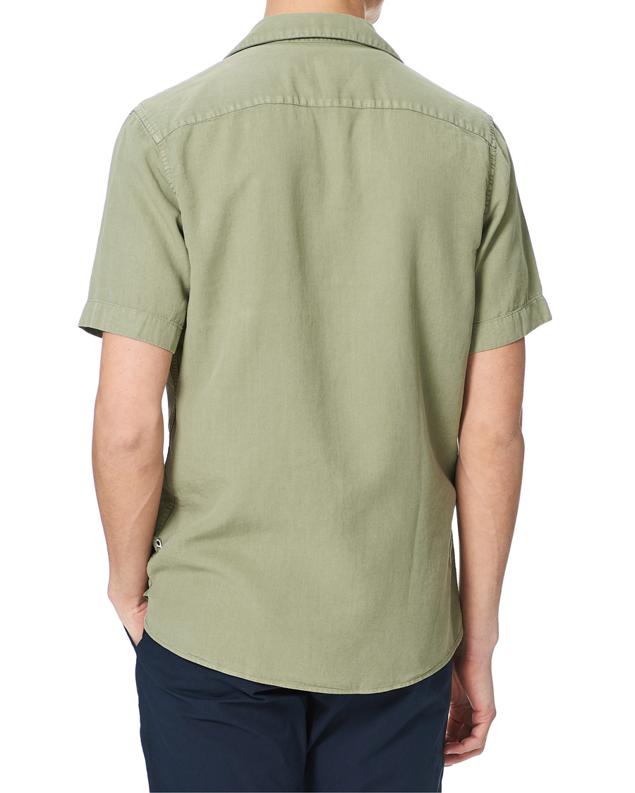 Homme | Chemises | NN07 | Miyagi Resort Collar Short Sleeve Shirt Oil Green
