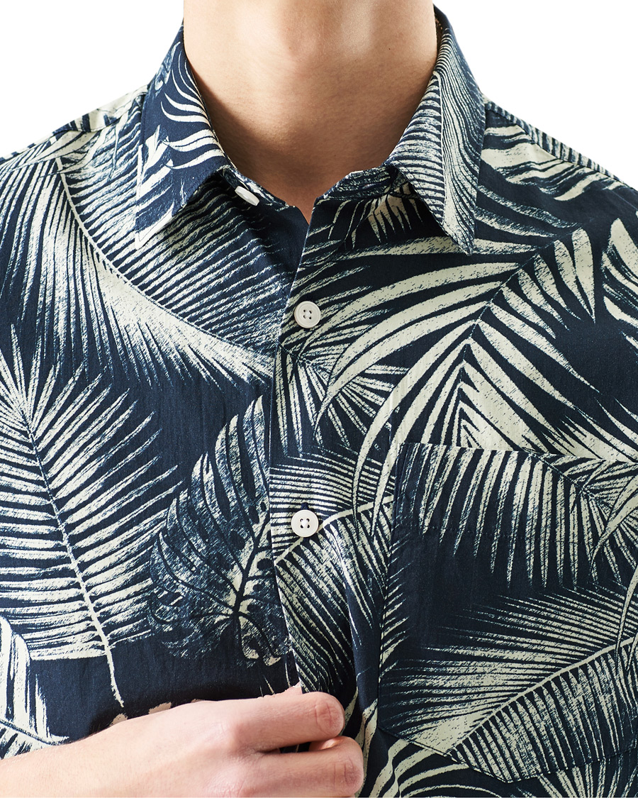 Heren | Overhemden | NN07 | Errico Printed Short Sleeve Shirt Blue