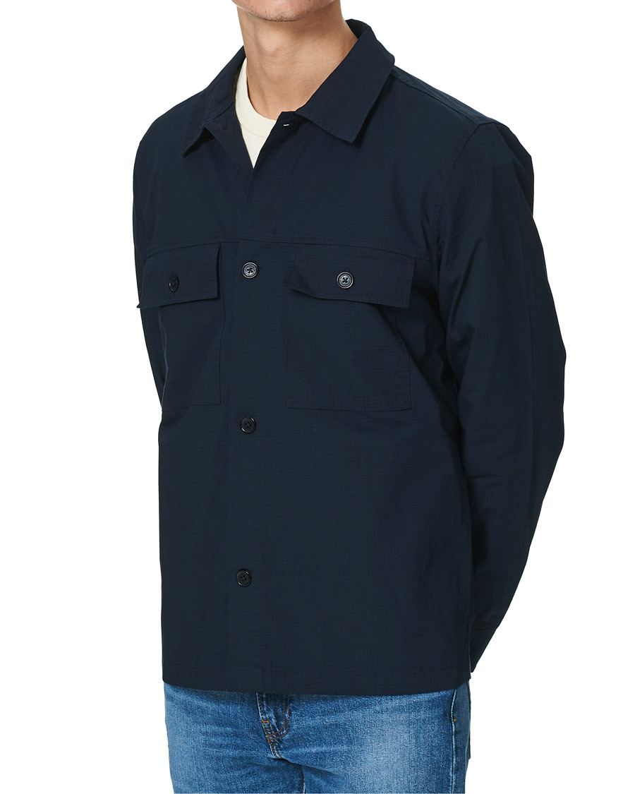 Heren | Overhemden | NN07 | Wilas Ripstop Overshirt Navy