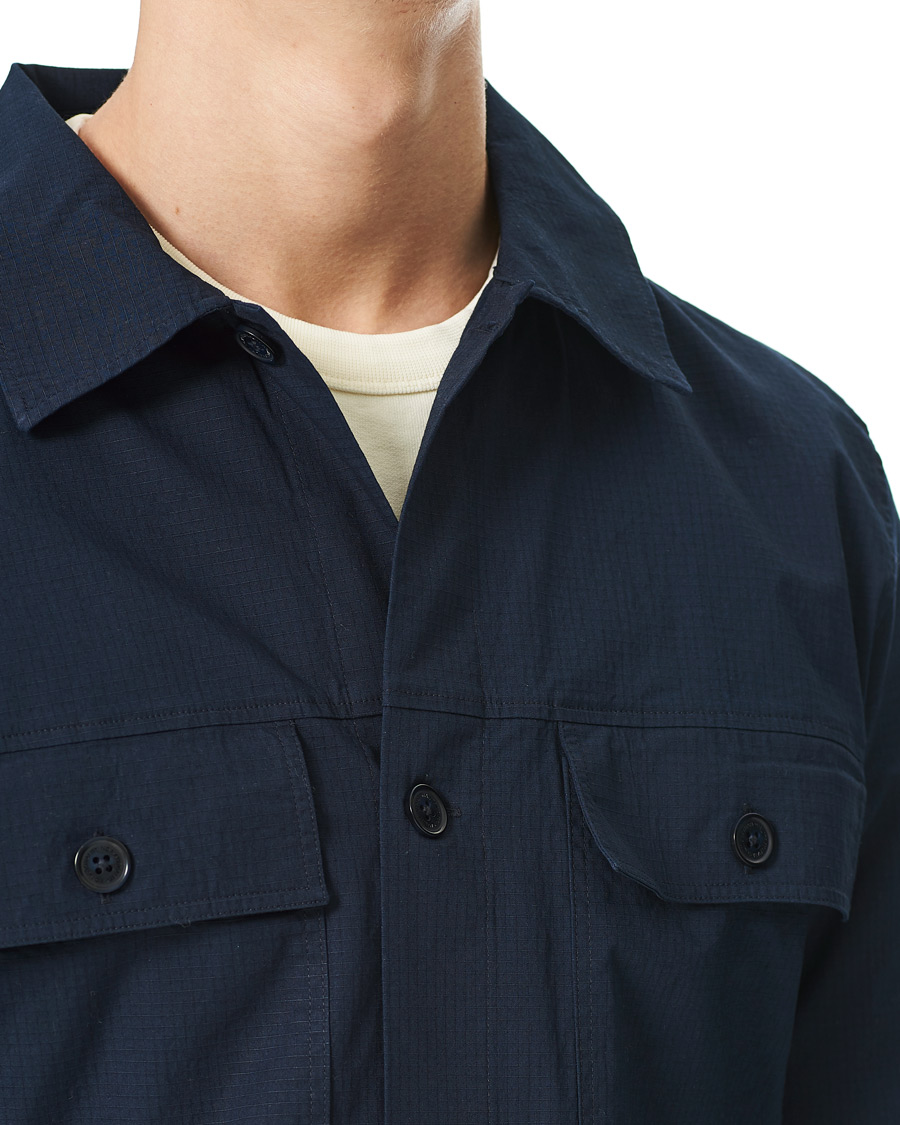 Heren | Overhemden | NN07 | Wilas Ripstop Overshirt Navy