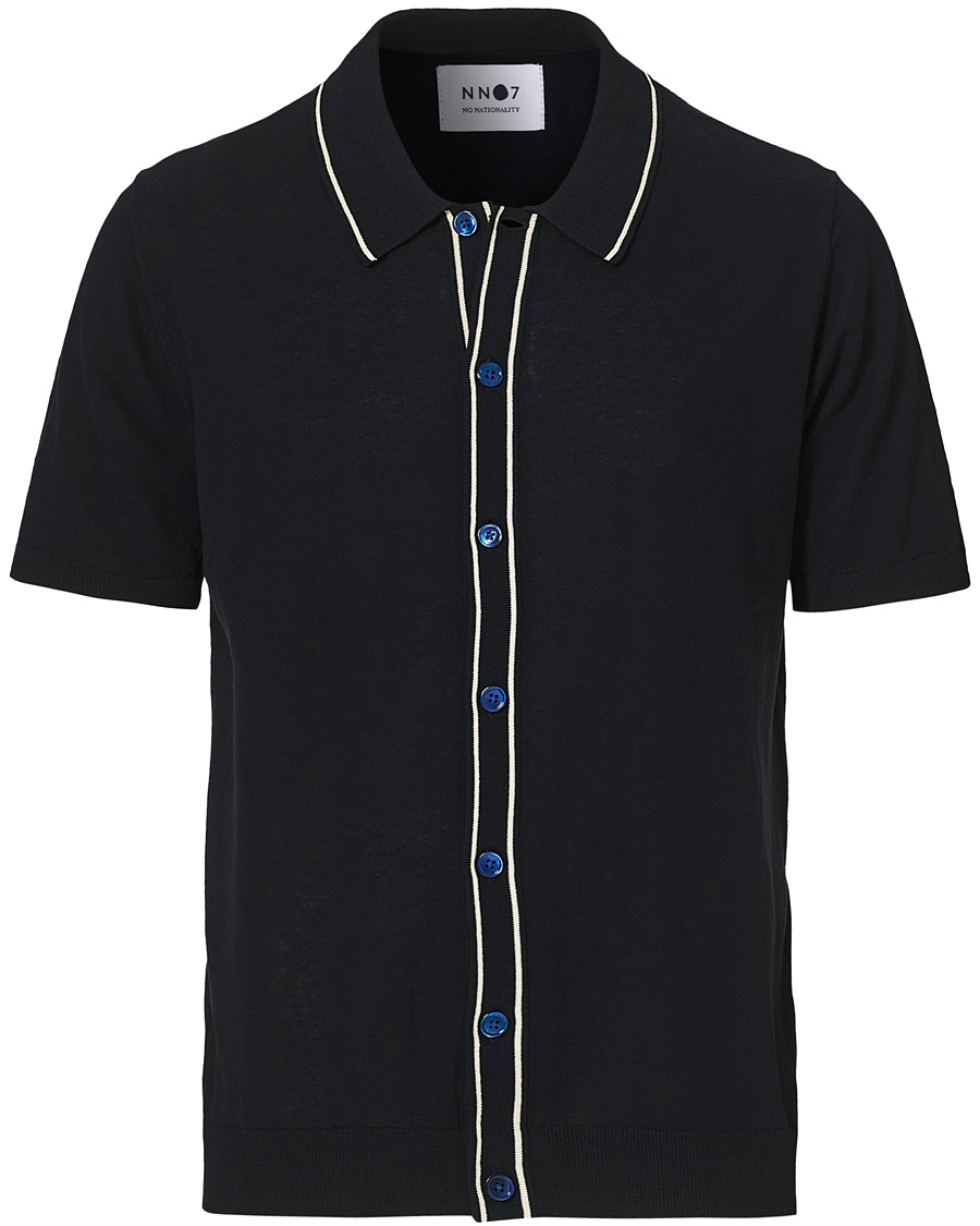 Homme | Polos | NN07 | Nolan Knitted Polo Navy