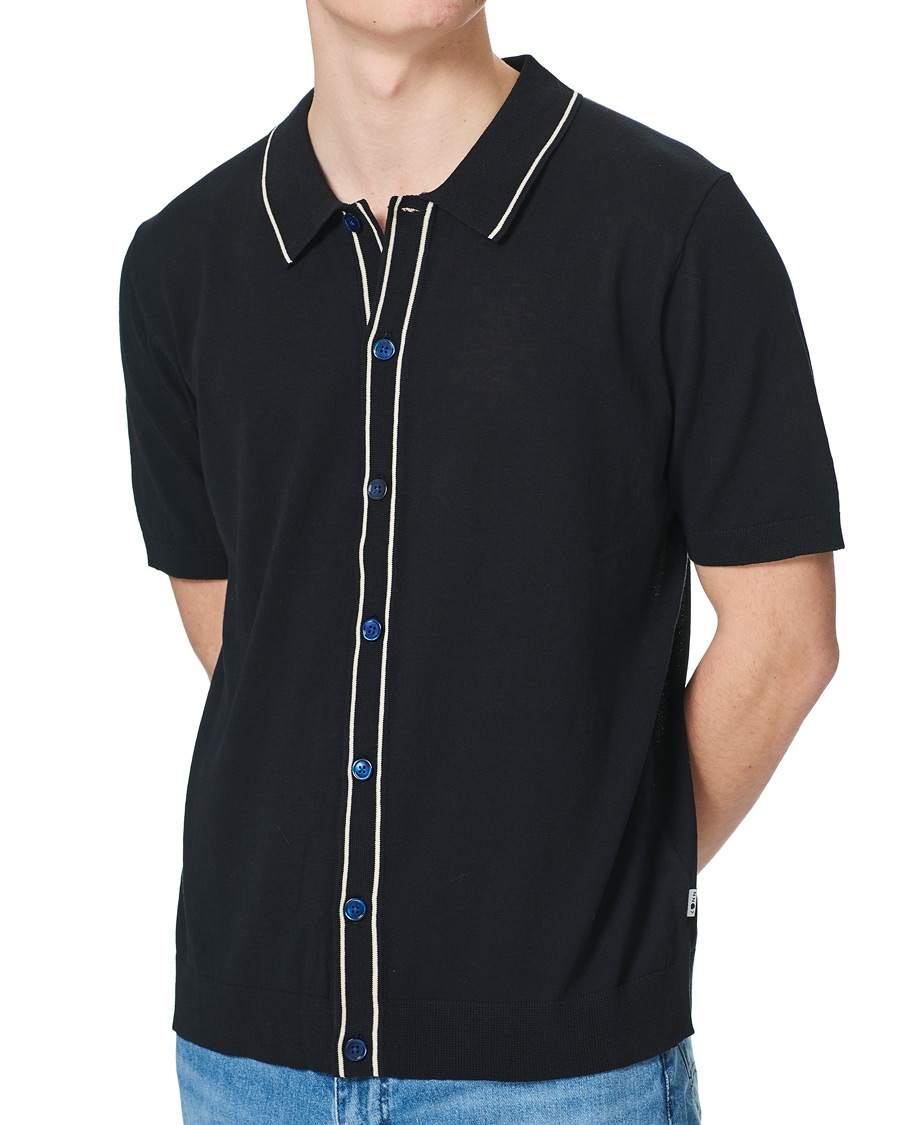 Homme | Polos | NN07 | Nolan Knitted Polo Navy