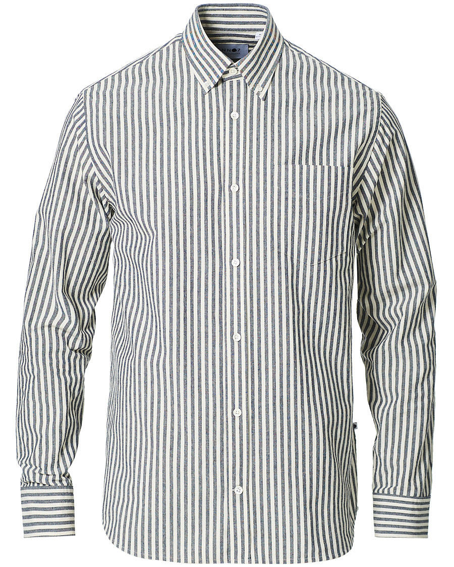 Homme | Chemises | NN07 | Levon Button Down Seersucker Shirt Blue/White