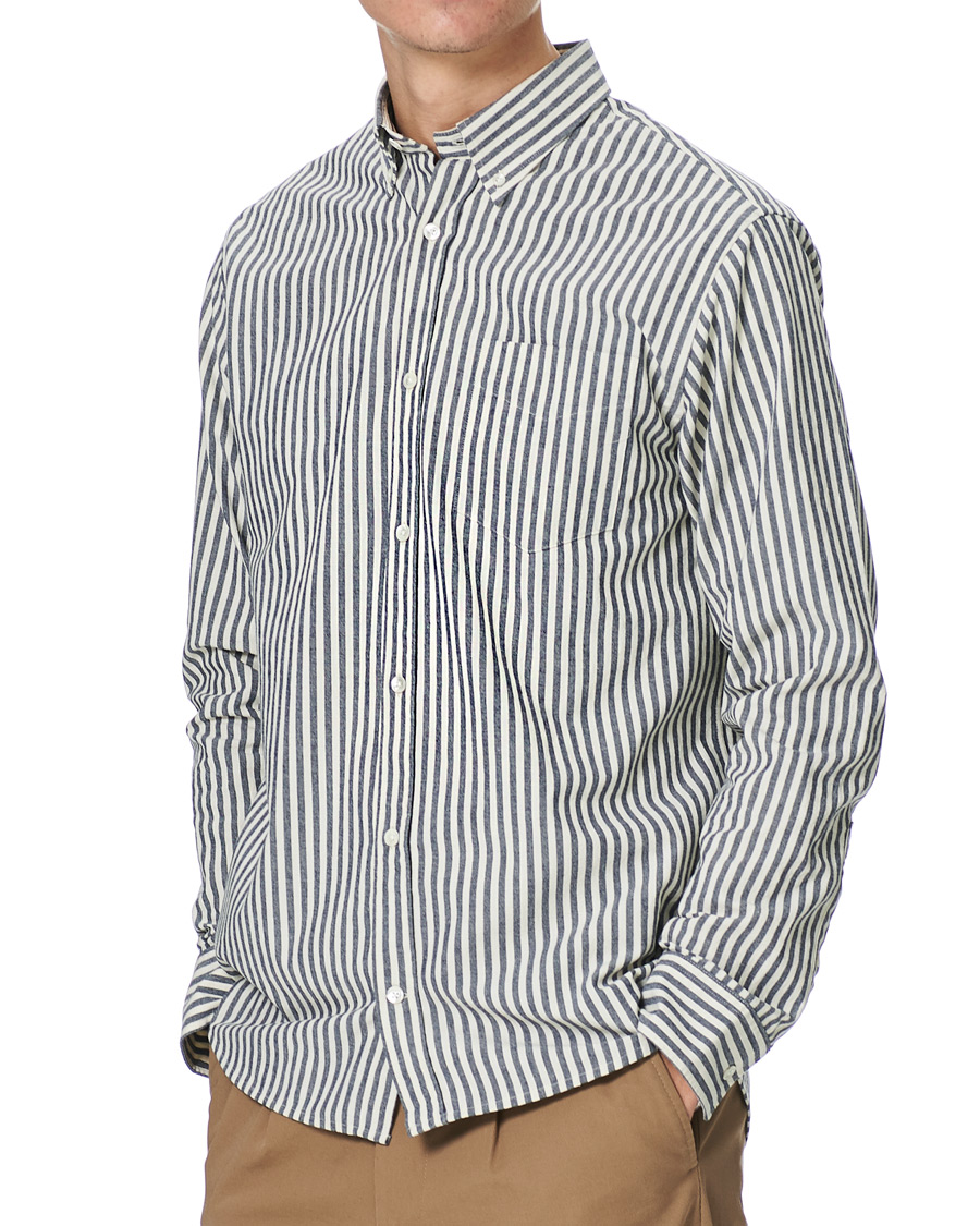 Homme | Chemises | NN07 | Levon Button Down Seersucker Shirt Blue/White