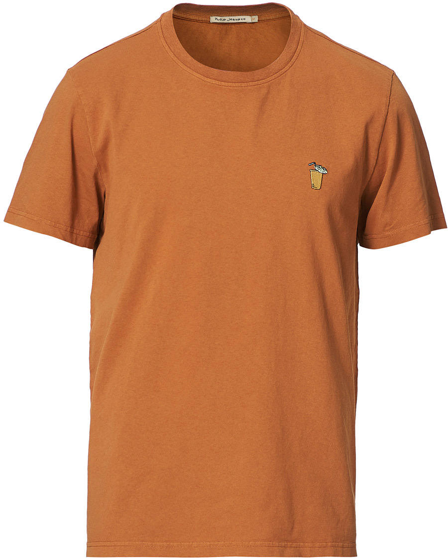 Homme | T-shirts | Nudie Jeans | Roy Drink Crew Neck Tee Burnt Orange