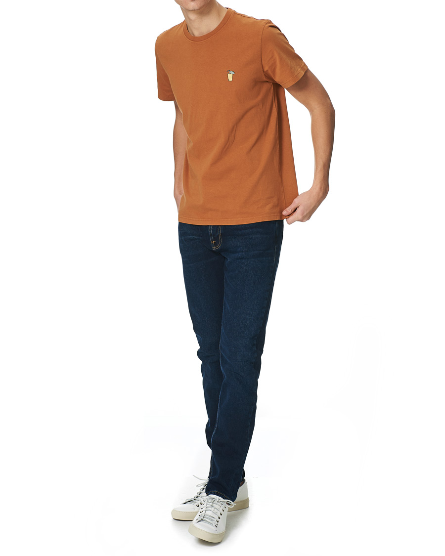 Homme | T-shirts | Nudie Jeans | Roy Drink Crew Neck Tee Burnt Orange