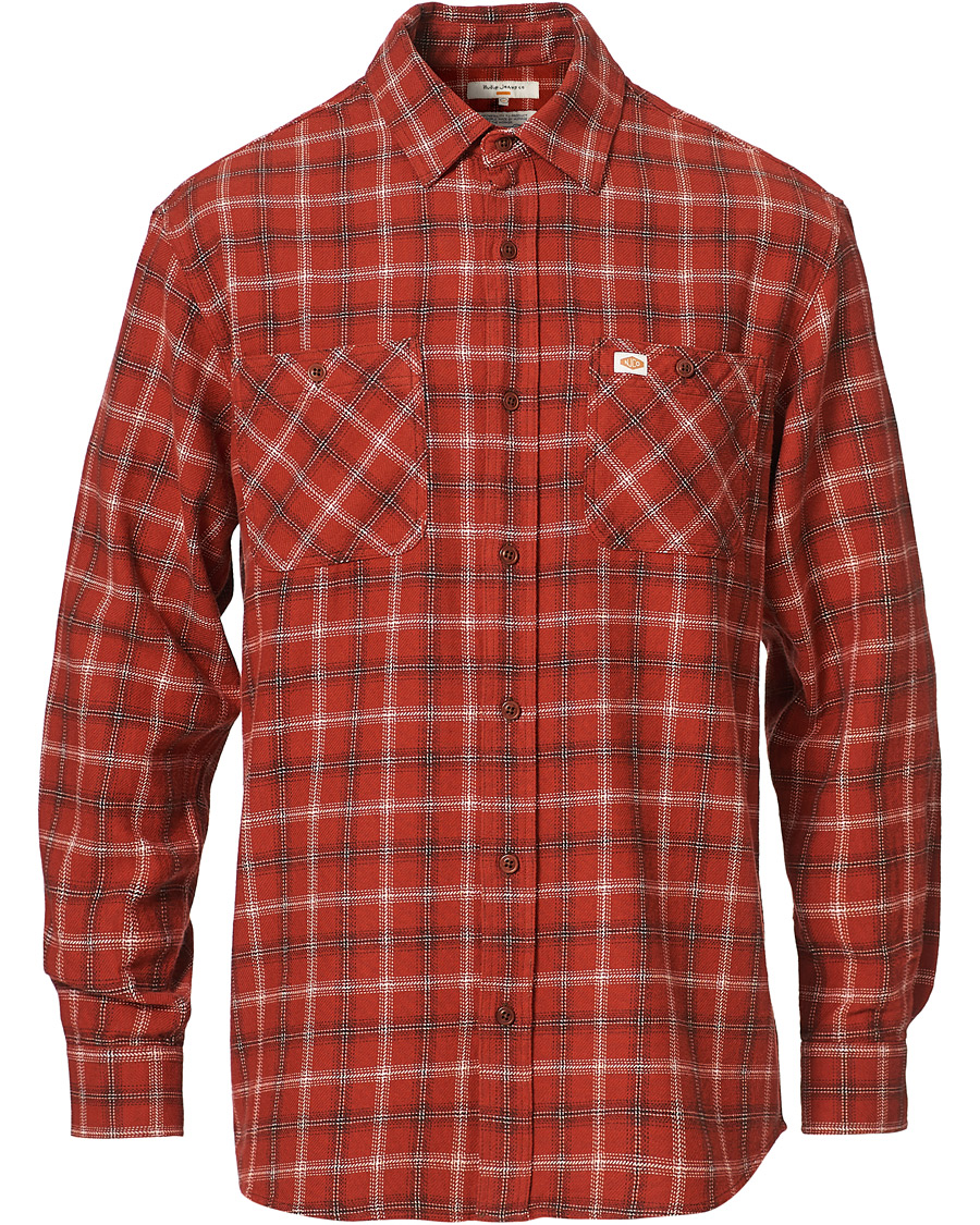 Homme | Chemises | Nudie Jeans | Filip Lumber Light Flannel Shirt Poppy Red