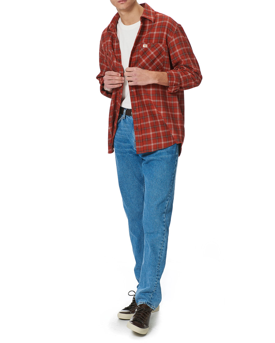 Homme | Chemises | Nudie Jeans | Filip Lumber Light Flannel Shirt Poppy Red