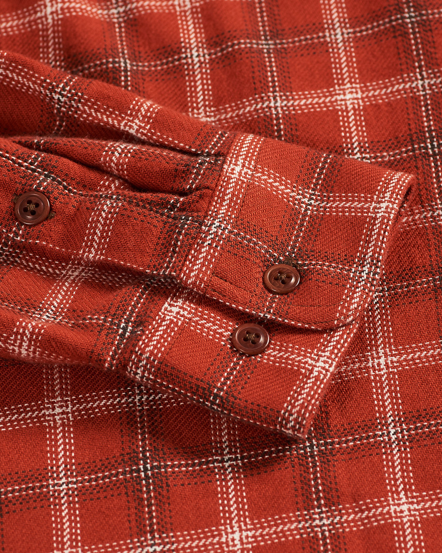 Homme | Chemises | Nudie Jeans | Filip Lumber Light Flannel Shirt Poppy Red