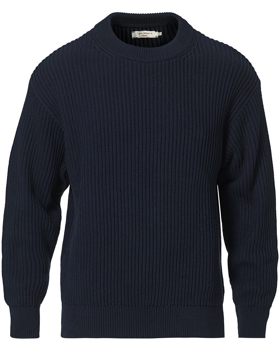 Homme | Pulls Et Tricots | Nudie Jeans | Frank Chunky Rib Sweater Navy