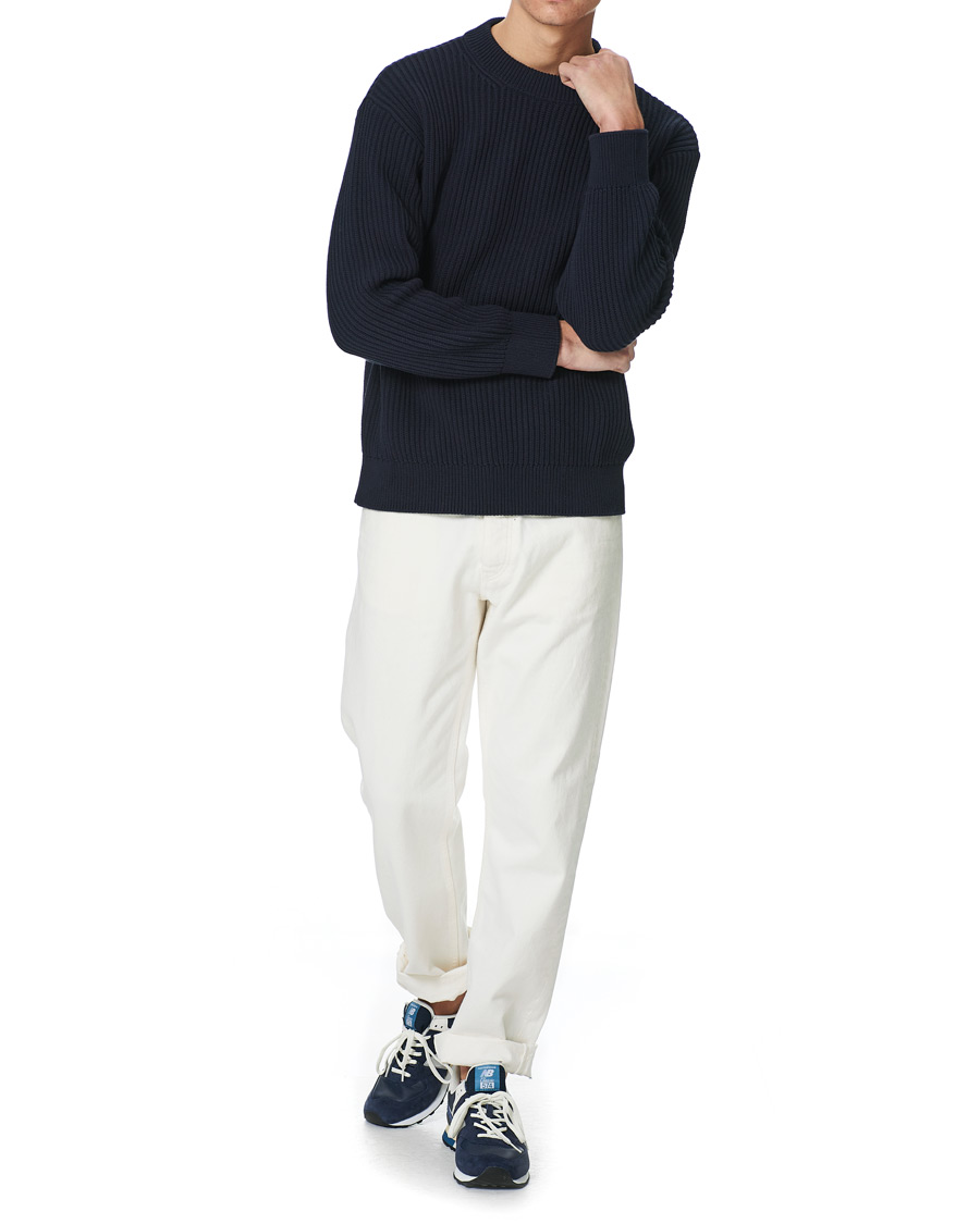 Homme | Pulls Et Tricots | Nudie Jeans | Frank Chunky Rib Sweater Navy
