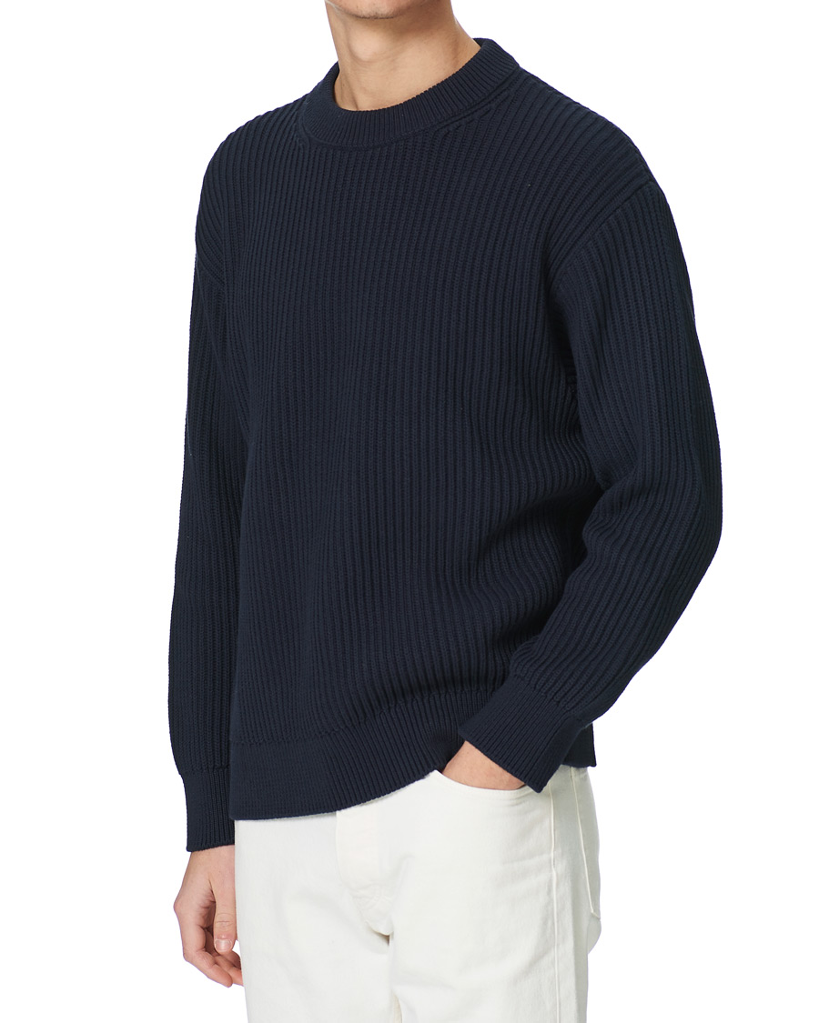Homme | Pulls Et Tricots | Nudie Jeans | Frank Chunky Rib Sweater Navy