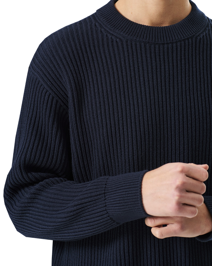 Homme | Pulls Et Tricots | Nudie Jeans | Frank Chunky Rib Sweater Navy
