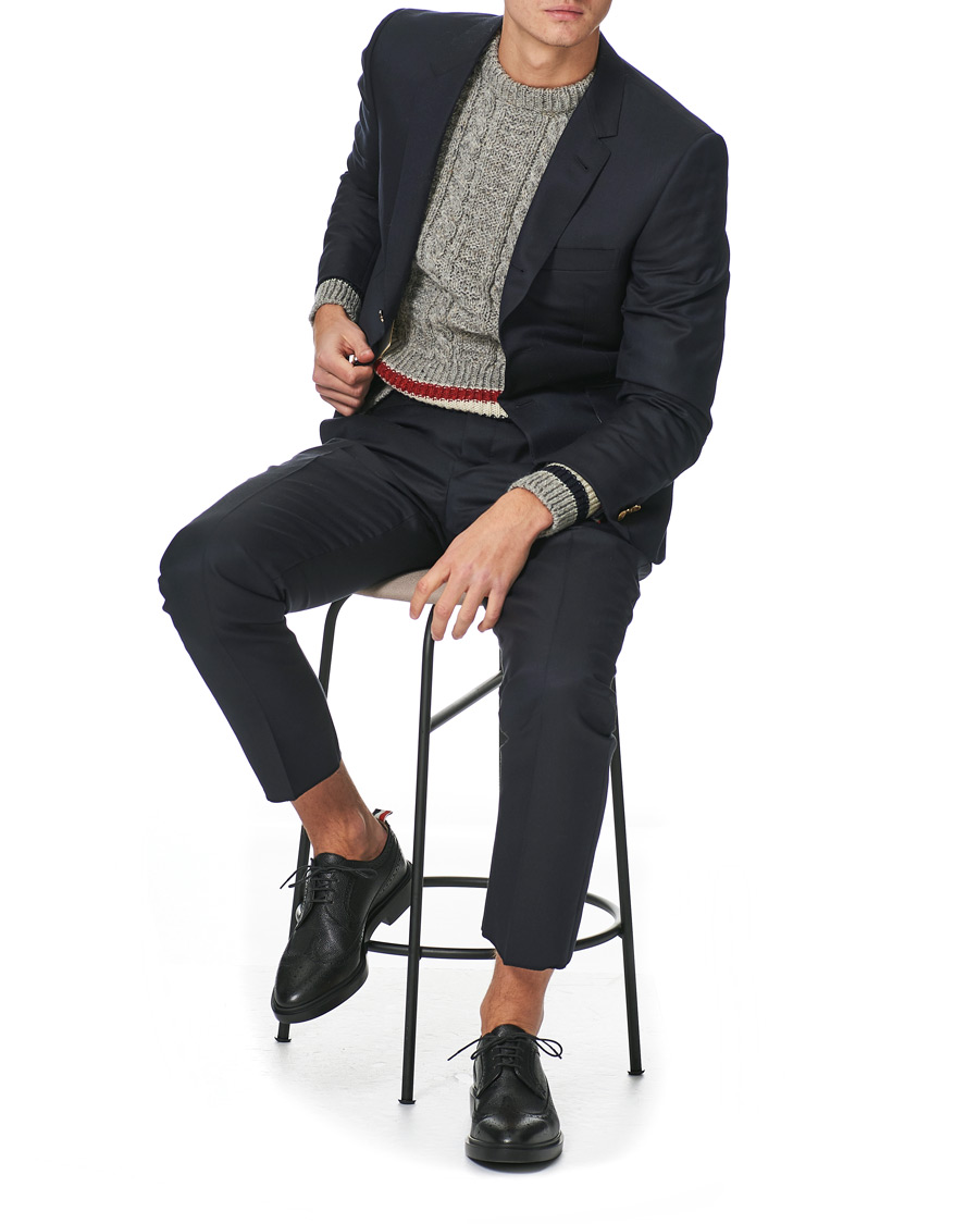 Homme | Pantalons | Thom Browne | Super 120s Wool Trousers Navy