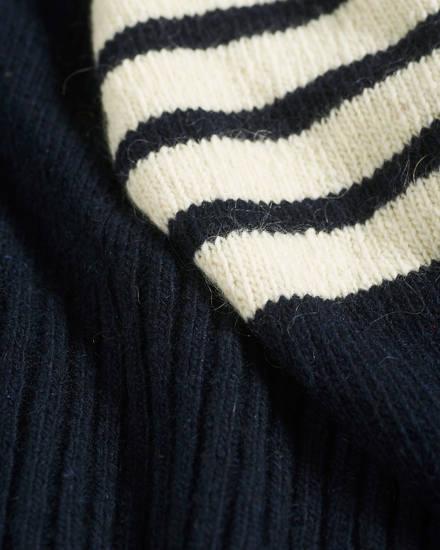 Heren | Truien | Thom Browne | 4 Bar Mohair Crew Neck Sweater Navy