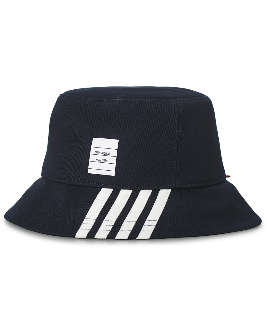 Homme | Thom Browne 4-Bar Bucket Hat Navy | Thom Browne | 4-Bar Bucket Hat Navy