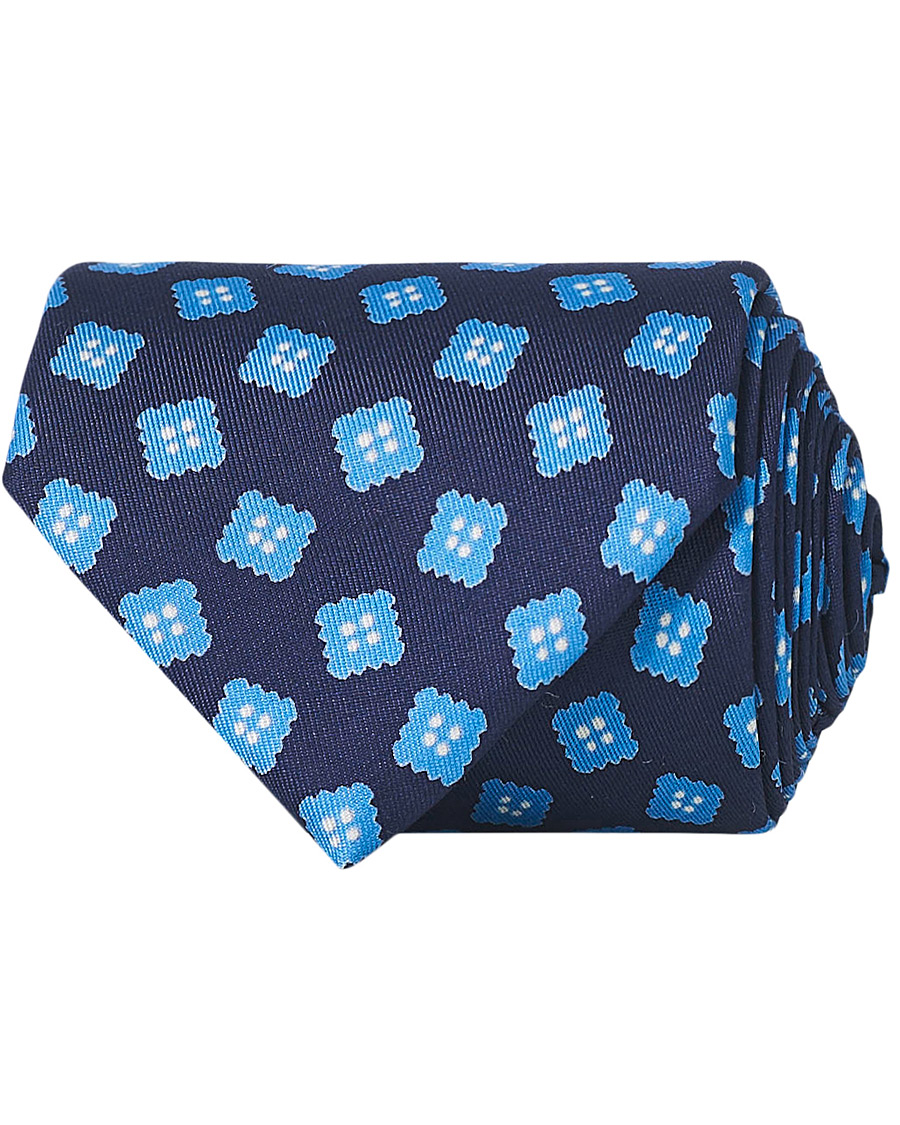 Homme | E. Marinella 1963 Archive 8 cm Silk Tie Navy | E. Marinella | 1963 Archive 8 cm Silk Tie Navy