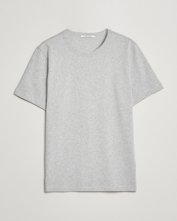 Heren | T-shirts | A Day's March | Heavyweight T-Shirt Grey Melange