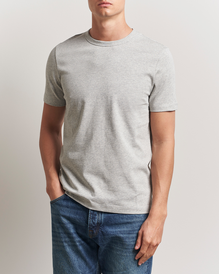 Heren | T-shirts | A Day's March | Heavyweight T-Shirt Grey Melange