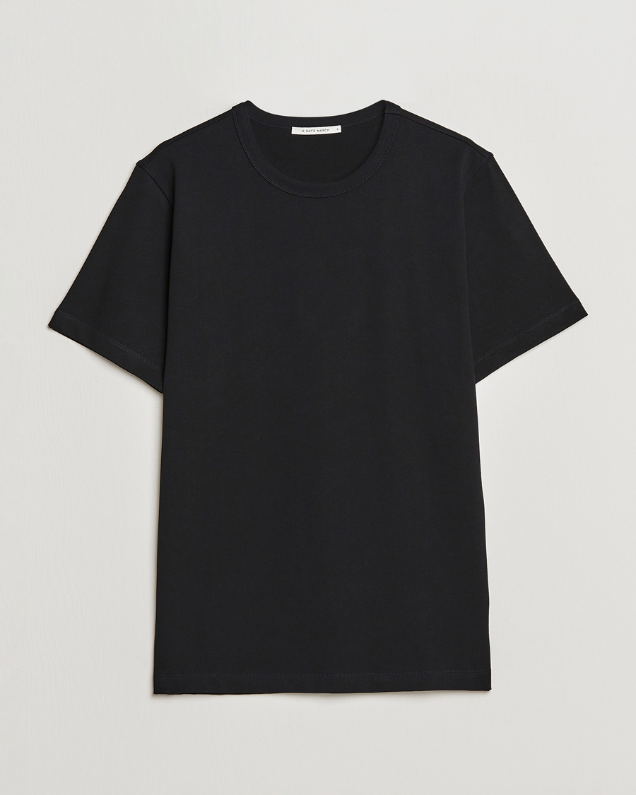 Heren | T-shirts | A Day's March | Heavyweight T-Shirt Black