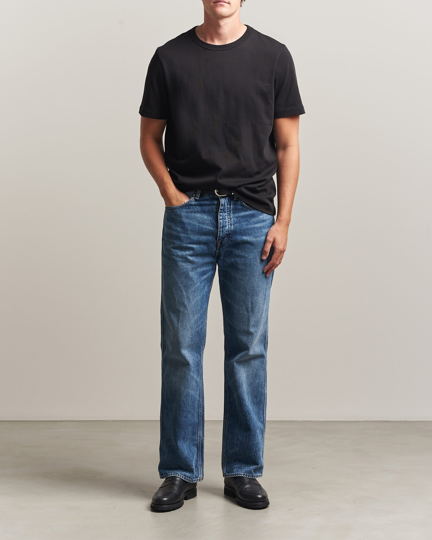 Heren | T-shirts | A Day's March | Heavyweight T-Shirt Black