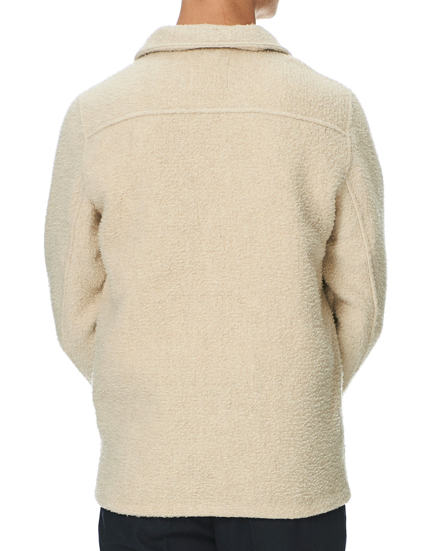 Homme | Chemises | A Day's March | Rugged Wool Overshirt Ecru